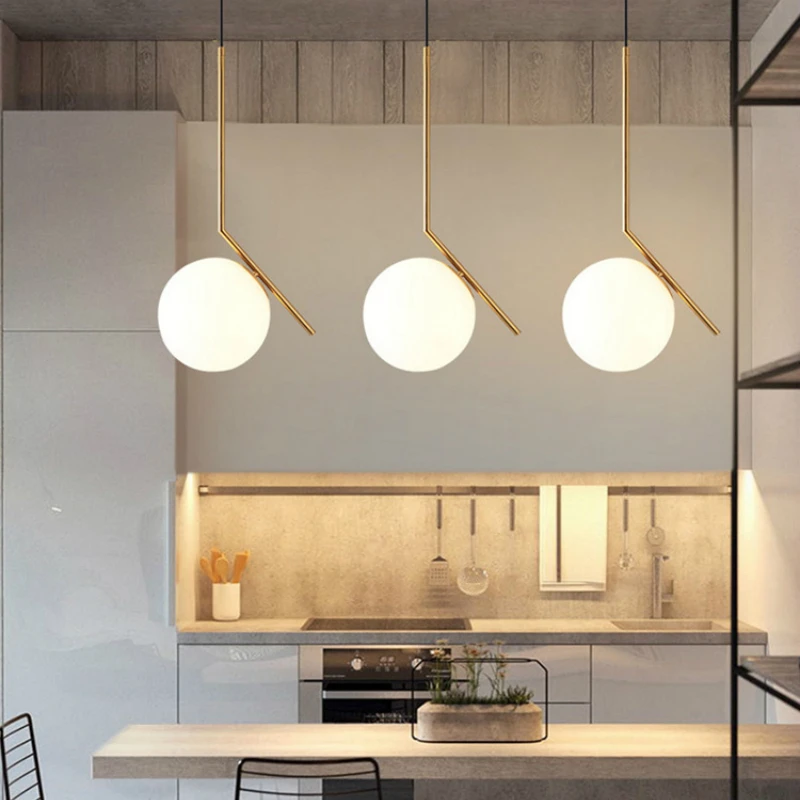 Постмодернизм сферической подвесной светильник с Стекло абажур бар Cafe