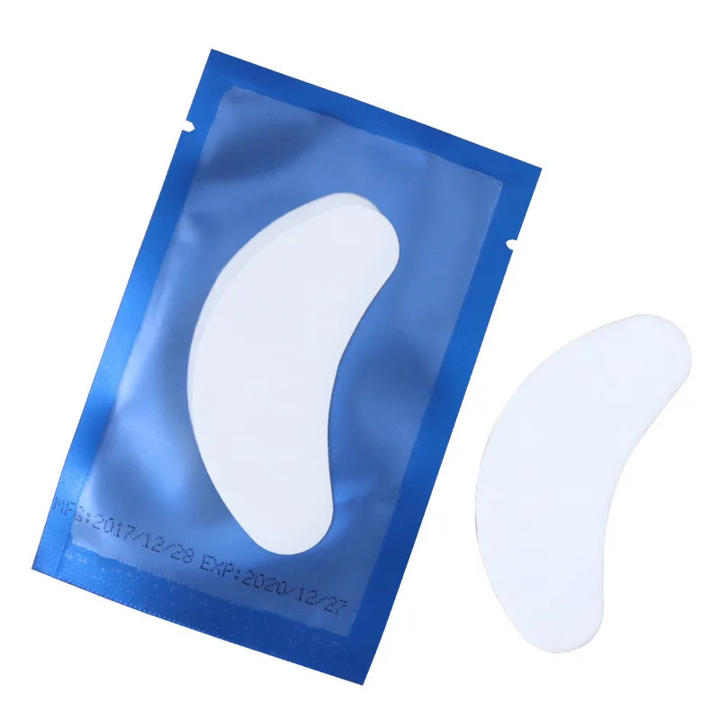 blue 02 50 пар отдельных подушечки для наращивания ресниц шелковые патчи для глаз под глазной пластырь для наращивания ресниц средства для снятия макияжа - Цвет: blue 02