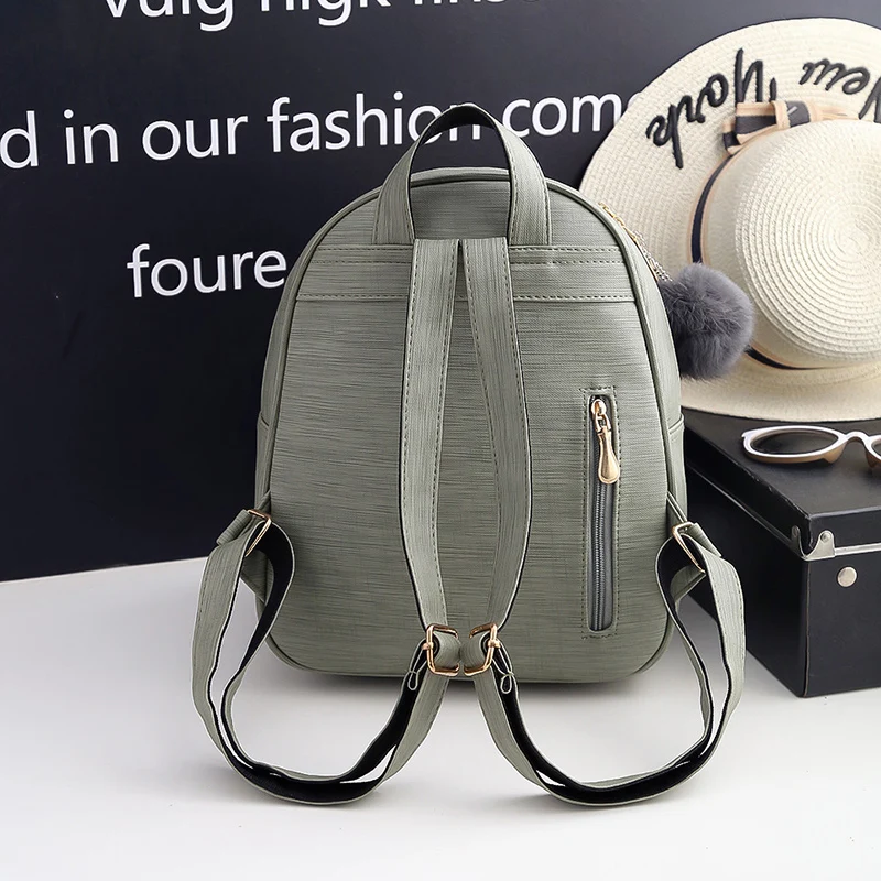 

Backpack Female School Bag Female Korean College Style 2020 New Bag Female Pu High School Female Student Backpack Female Bag