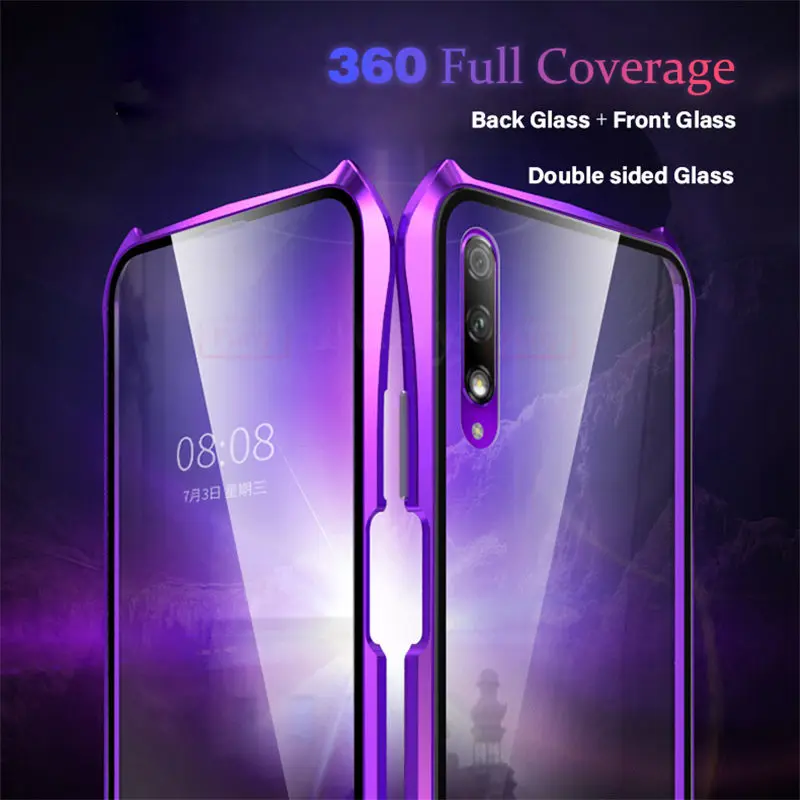 Чехол для huawei honor 9x Pro полный защитный чехол Магнитный металлический бампер
