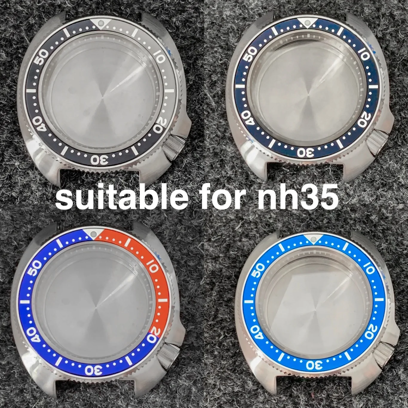 

44mm Watch Stainless Steel Case NH35 NH36 Movement Sports Waterproof Watch Cover Mod Accessories 28.5mm Dial for Japan Turtle