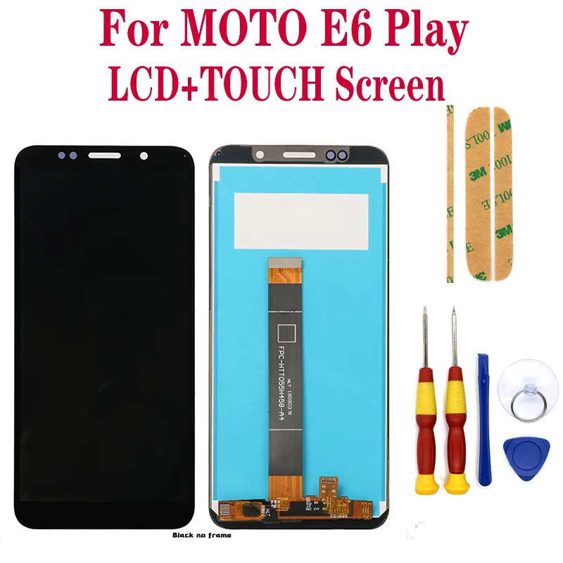 

Для Motorola Moto E6 Play XT2029 Полный ЖК-дисплей сенсорный экран дигитайзер в сборе с рамкой для замены