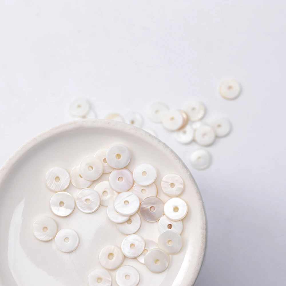 20 100 шт./лот натуральный белый из перламутровых раковин бусины с большим