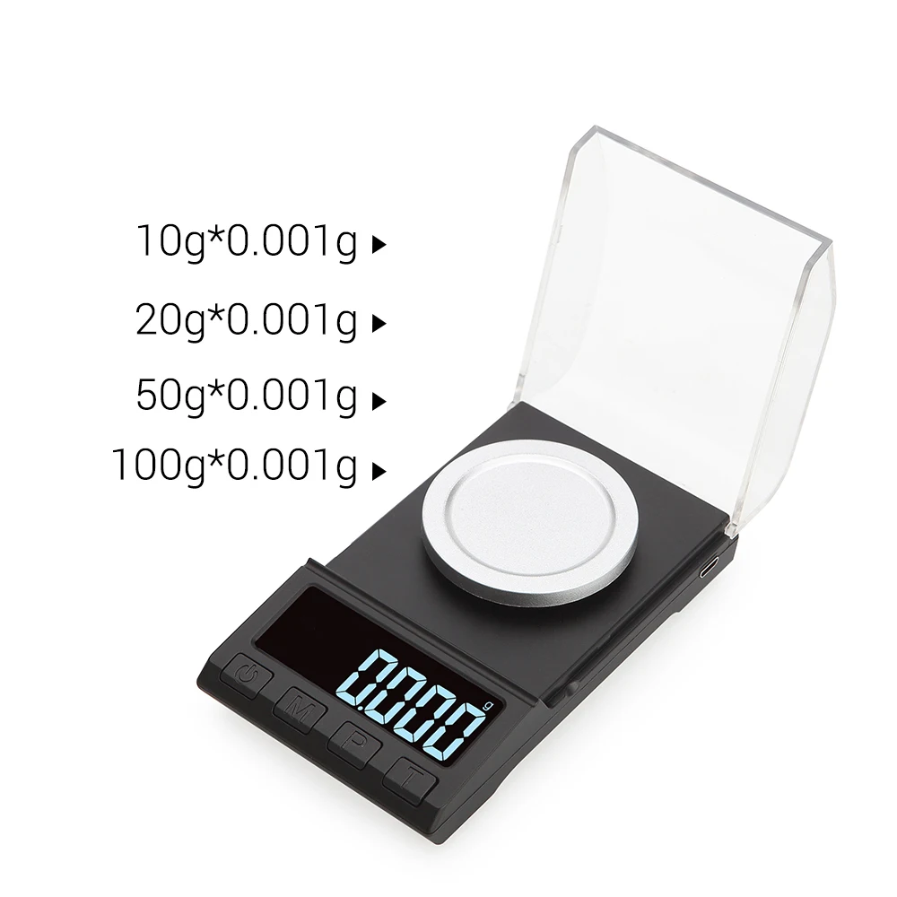 Точные Электронные весы 100 г/50 г/20 г/10 г цифровые для взвешивания драгоценных