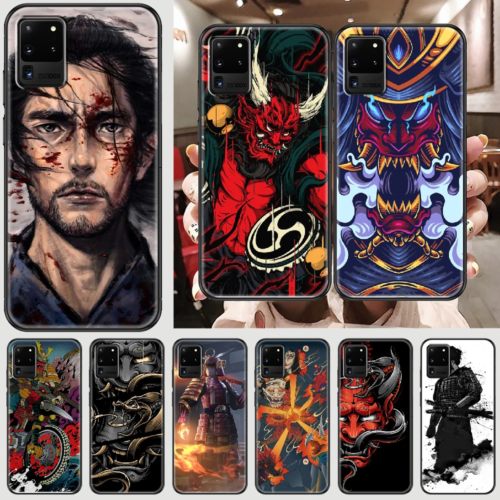 Японских самураев пластичный монтаж они маска чехол для телефона Samsung Galaxy Note 4 8 9 10