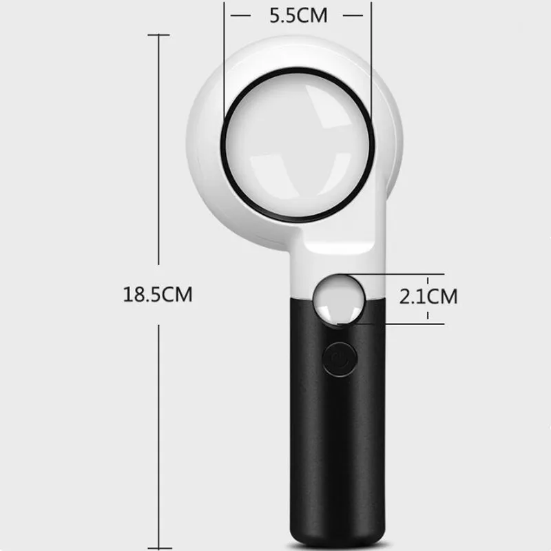 60x HD Magnifying Glass With LED Light Handheld Magnifier Illumination For Antiques Identification Jewelry Tool Loupe | Инструменты