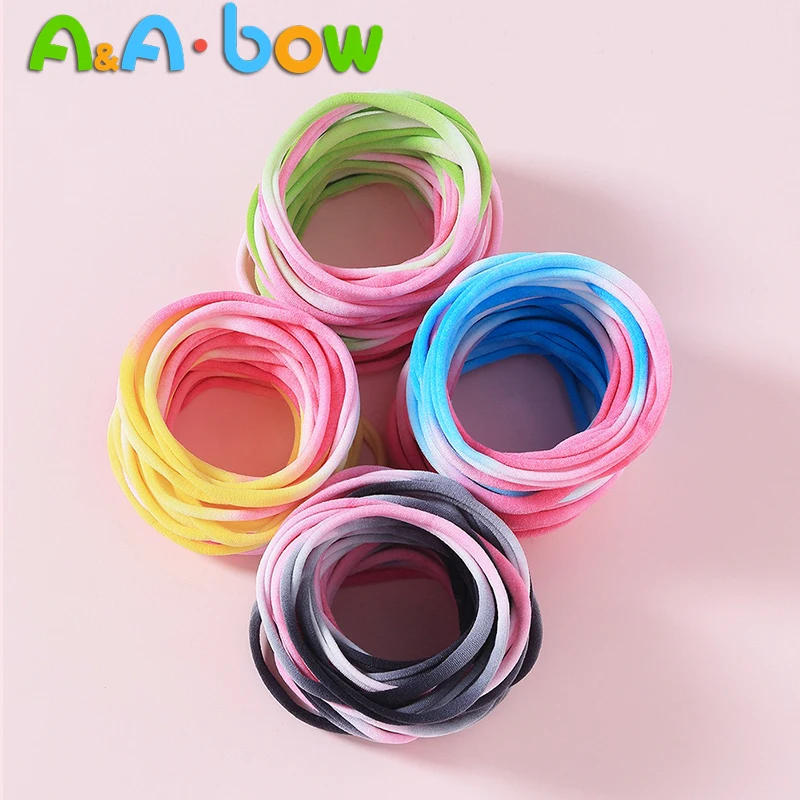 

1pcs Nylon Elastic Traceless Headbands Soft Stretchy Skinny Solid hair bands for Baby Girls Thin rope Head Wrap Hair Accessories