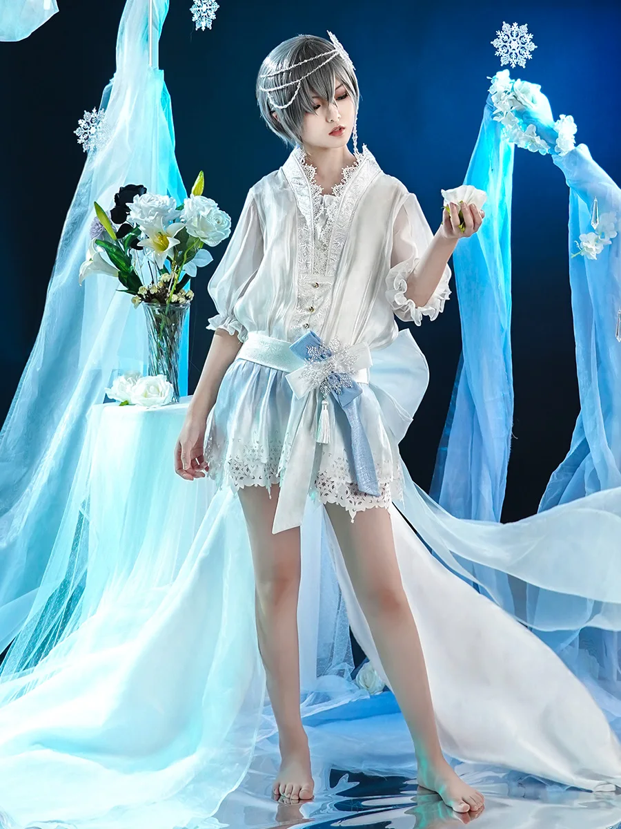 

Anime Black Butler Ciel Phantomhive Cartoon Snow And Ice Uniform Dailydress Cosplay Costume Men Halloween Free Shipping 2020 New