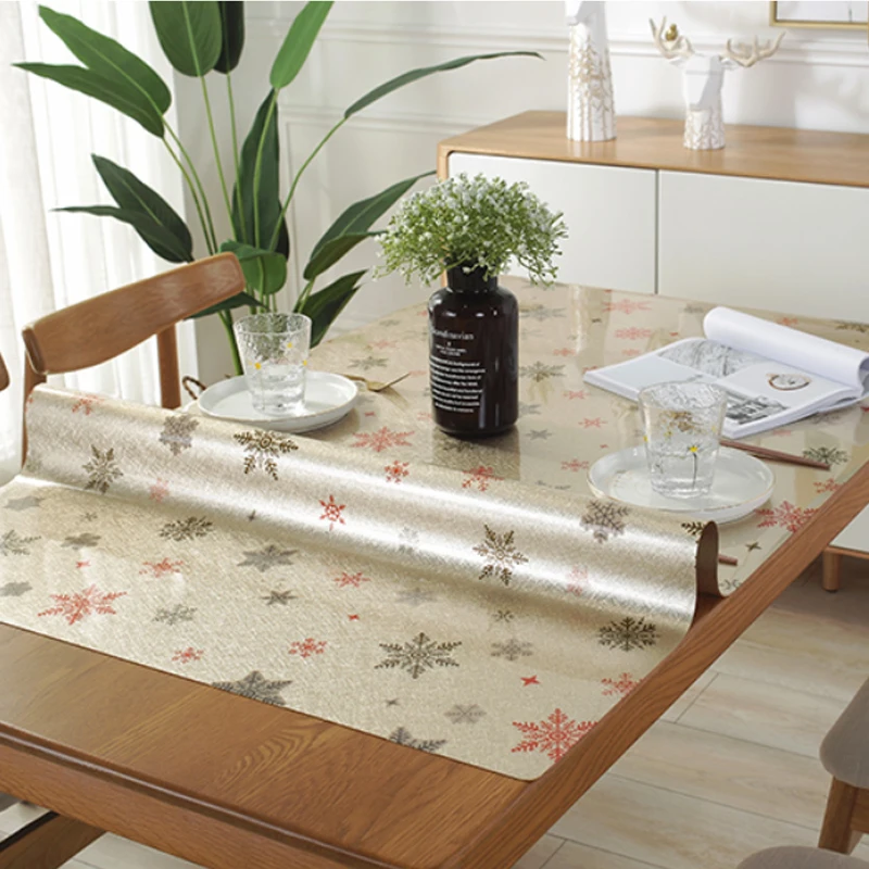 Водостойкая однотонная непрозрачная скатерть из ПВХ Настольный коврик