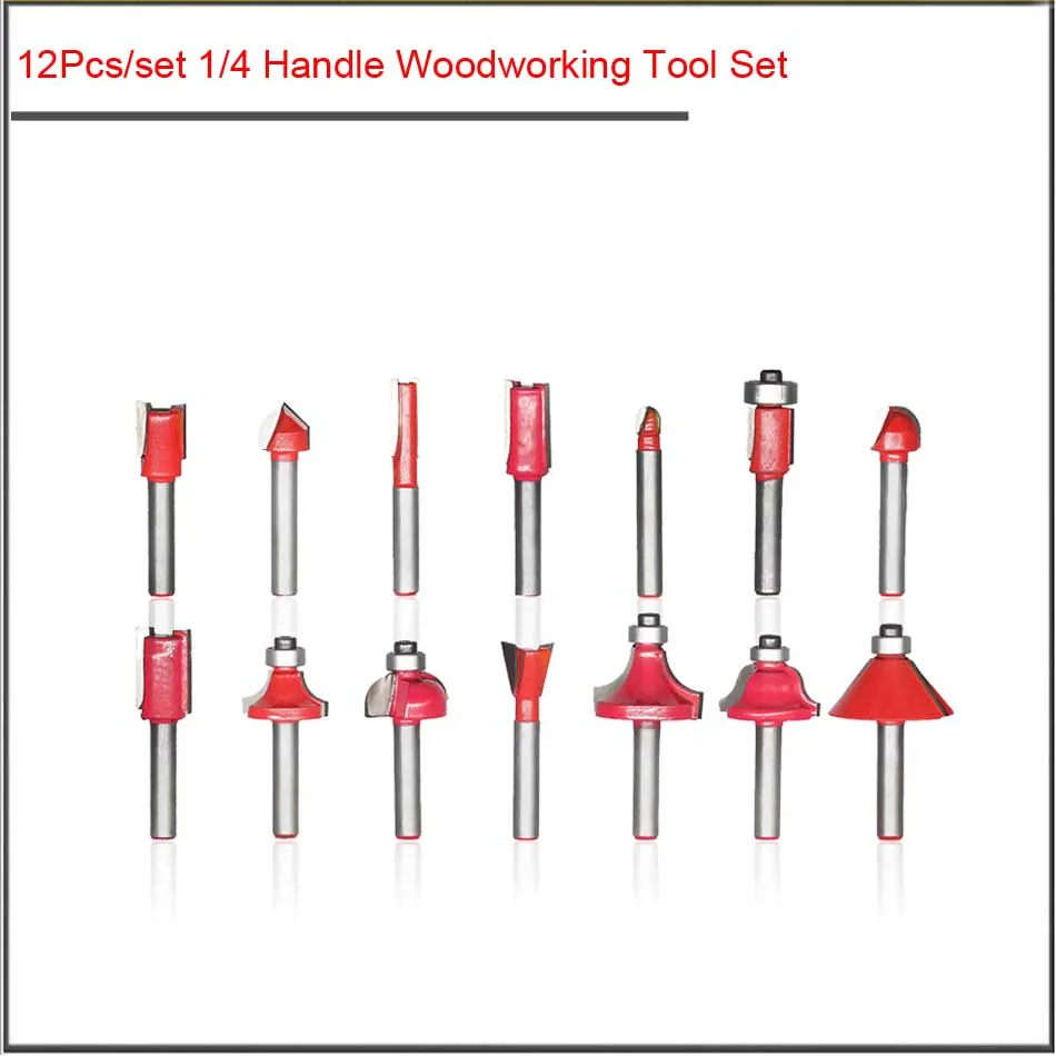 12 15 шт. набор HSS деревянная коробка деревообрабатывающие фрезы 1/2 1/4 'ɶ 8 мм