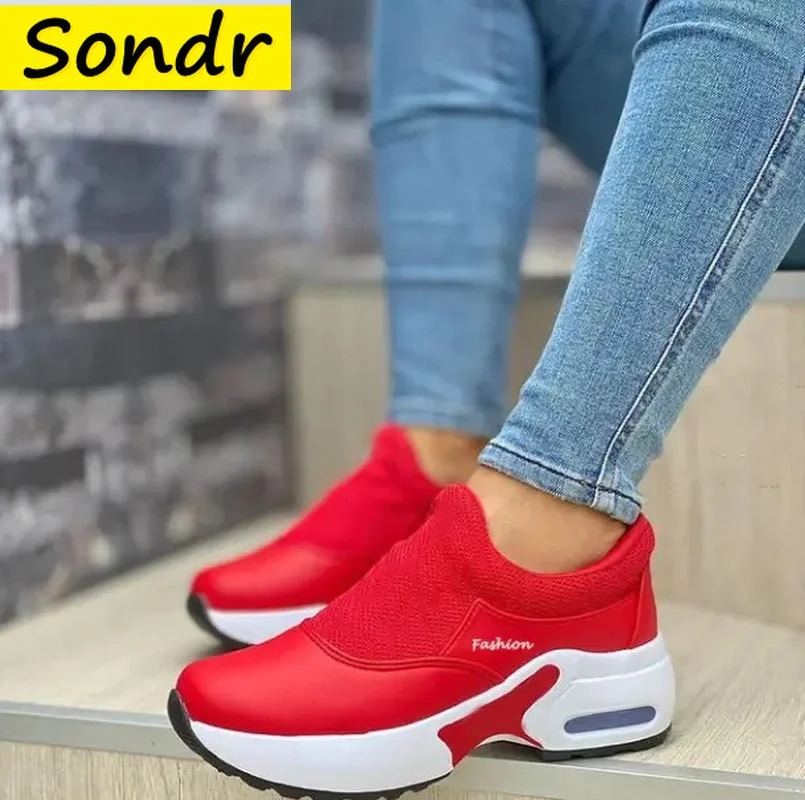 

Кроссовки женские, на толстой подошве, дышащие, вулканизированные, повседневные, 2021