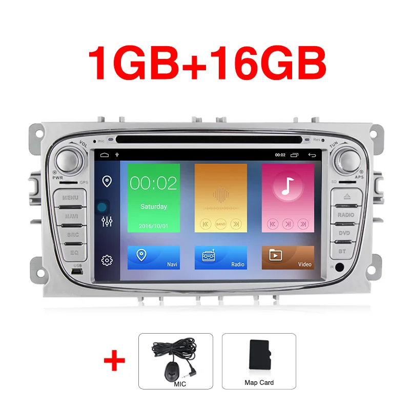 Новинка! HD1024* 600 2din Android 9,1 автомобильный Радио dvd-плеер gps навигация для FORD/Focus/S-MAX/Mondeo/C-MAX/Galaxy/Kuga 2+ 32G wifi - Цвет: Car dvd S