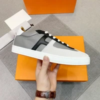 2021 new style high end quality mens sports shoes decorated with textured calfskin details