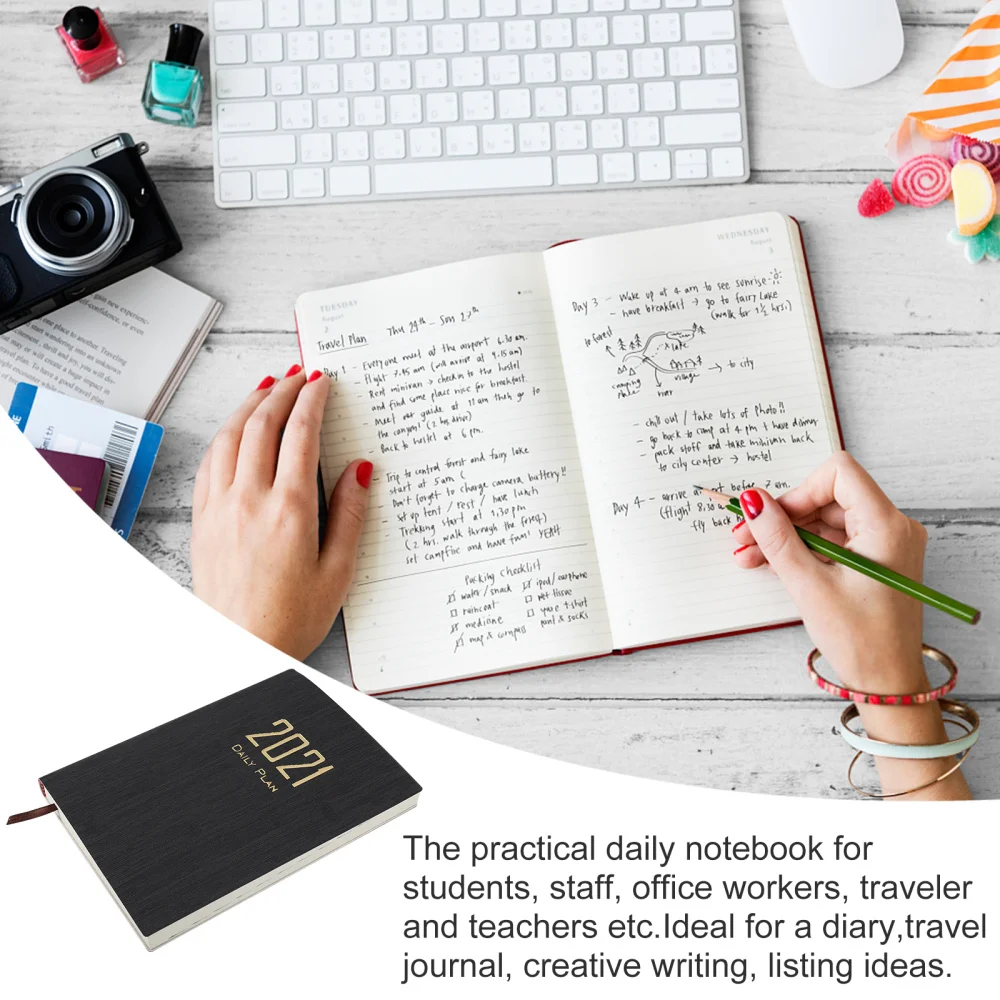 

1pc Daily Writing Notebook Schedule Notepad Efficiency Notepad Planning Handbook