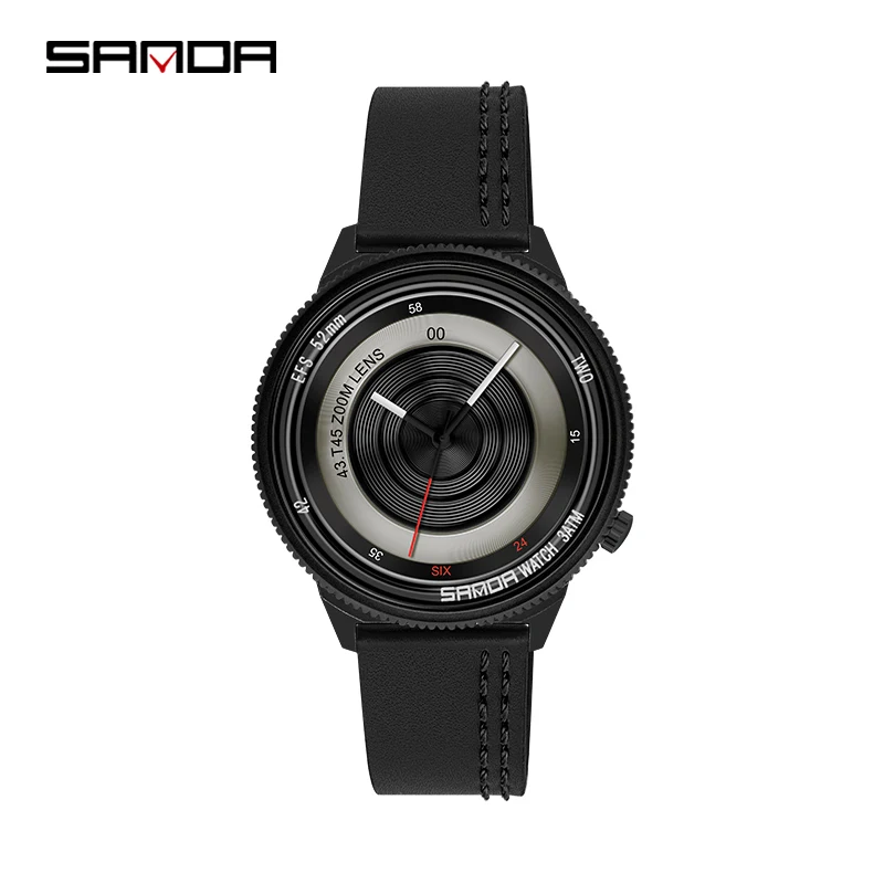 SANDA Wristwatch Men Unisex WatchesLeather Stap Luxury Top Brand Business Fashion Casual Waterproof Watches Quartz | Наручные часы