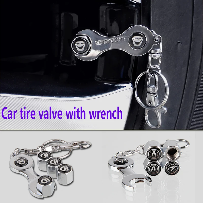 

5pc/set Car Metal Tire Valve with Wrench Silver for Opel Astra J Insignia Astra G Zafira B Mokka Vivaro Meriva Car Accessories