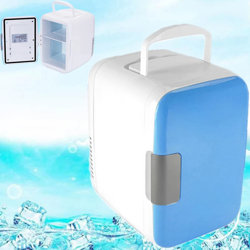Портативный мини холодильник 12 В для кемпинга вождения синий с морозильной