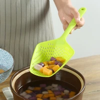 portable nylon filter cooking shovels vegetable strainer scoop large colander fry food mesh leaking shove kitchen accessories