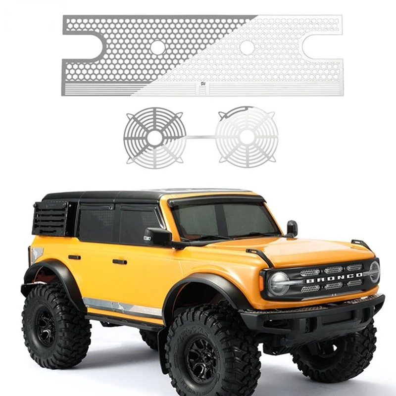 

Металлическая сетка бак для воды лист блок радиатора лист сетки для Traxxas Trx4 92076-4 Bronco 1/10 RC Гусеничный автомобиль