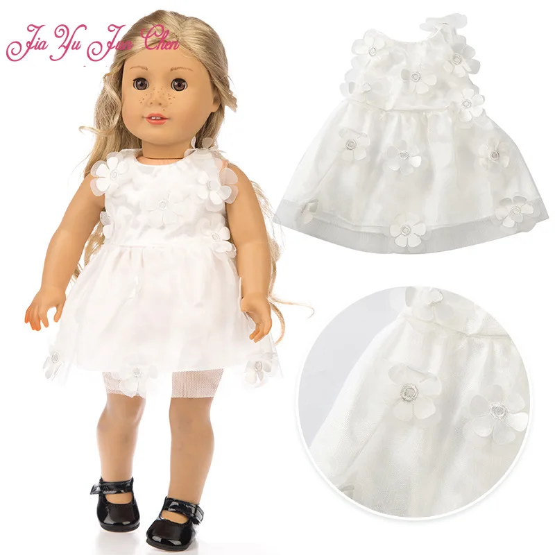 Аксессуары для кукол девочек 18 дюймов американская Кукла платье липкие цветы