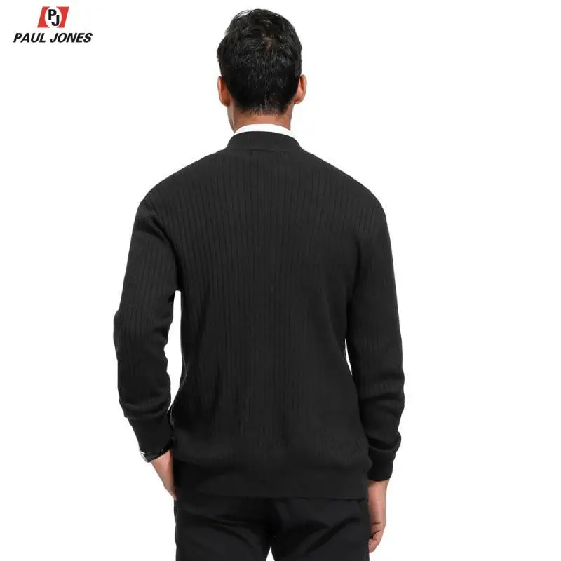 PAUL JONES PJ Мужской Повседневный осенне-зимний свитер куртка пальто со стоячим