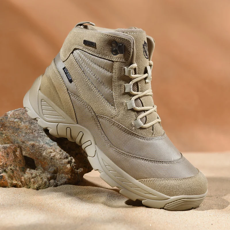 

Мужские зимние ботинки, Новые водонепроницаемые армейские ботинки в стиле милитари, армейские ботинки спецназа, мужская повседневная рабо...