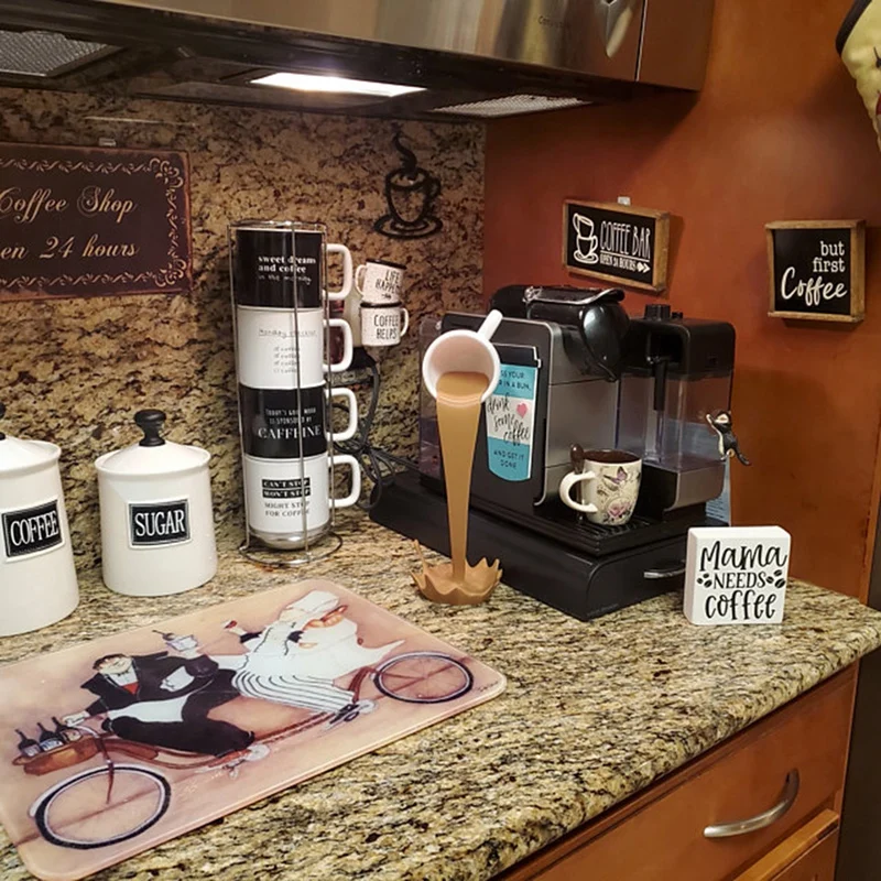 

Floating Spilling Coffee Cup Sculpture Kitchen Spilling Magic Pouring Splash Creative Coffee Mug Home Decor