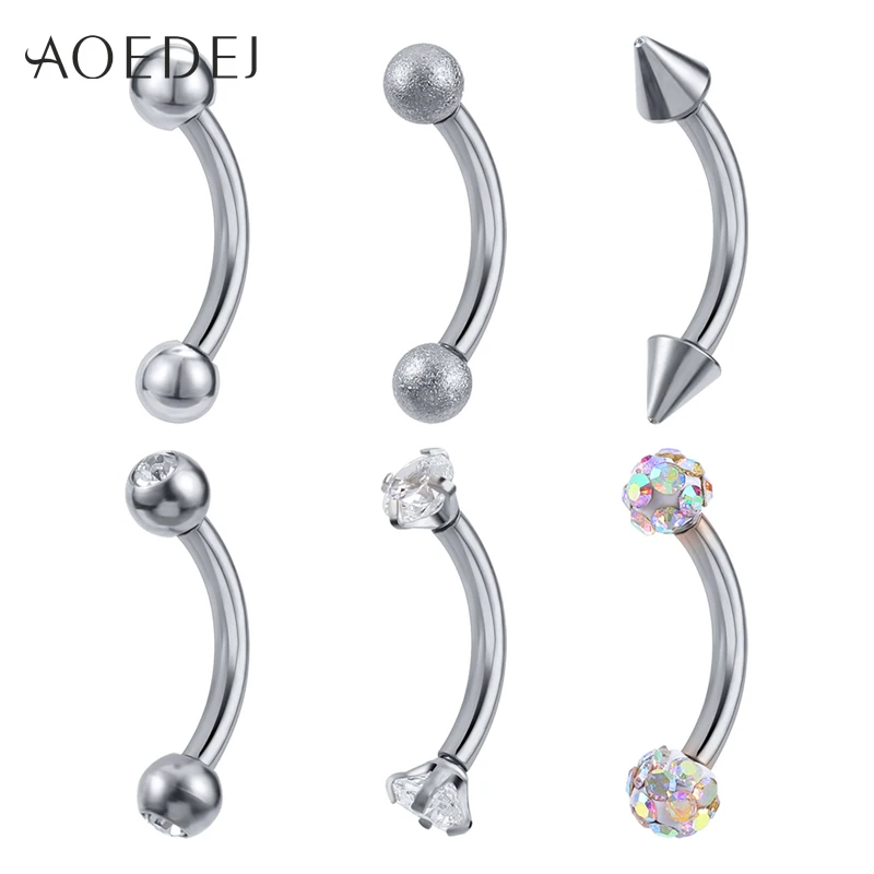 Кольцо AOEDEJ из розового золота для пирсинга бровей ювелирное изделие нержавеющей