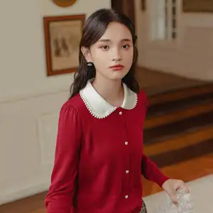 Женский вязаный свитер INMAN, элегантный винтажный трикотажный топ с длинным рукавом, милый свитер для девочек