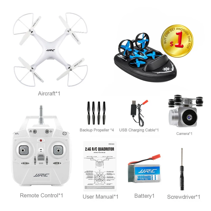 JJRC H68 Bellwether WiFi FPV 2MP 720P HD камера 20 минут время полета RC Дрон Квадрокоптер RTF режим 2 VS Bayangtoys X21 X16 - Цвет: white 1B with H36F