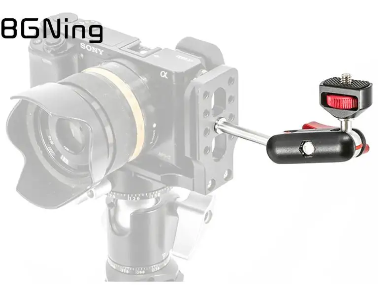 

Шарнирный адаптер для крепления на башмак с двойной шаровой головкой Magic Arm 1/4 дюйма Винт для монитора смартфона видео светильник DSLR камеры
