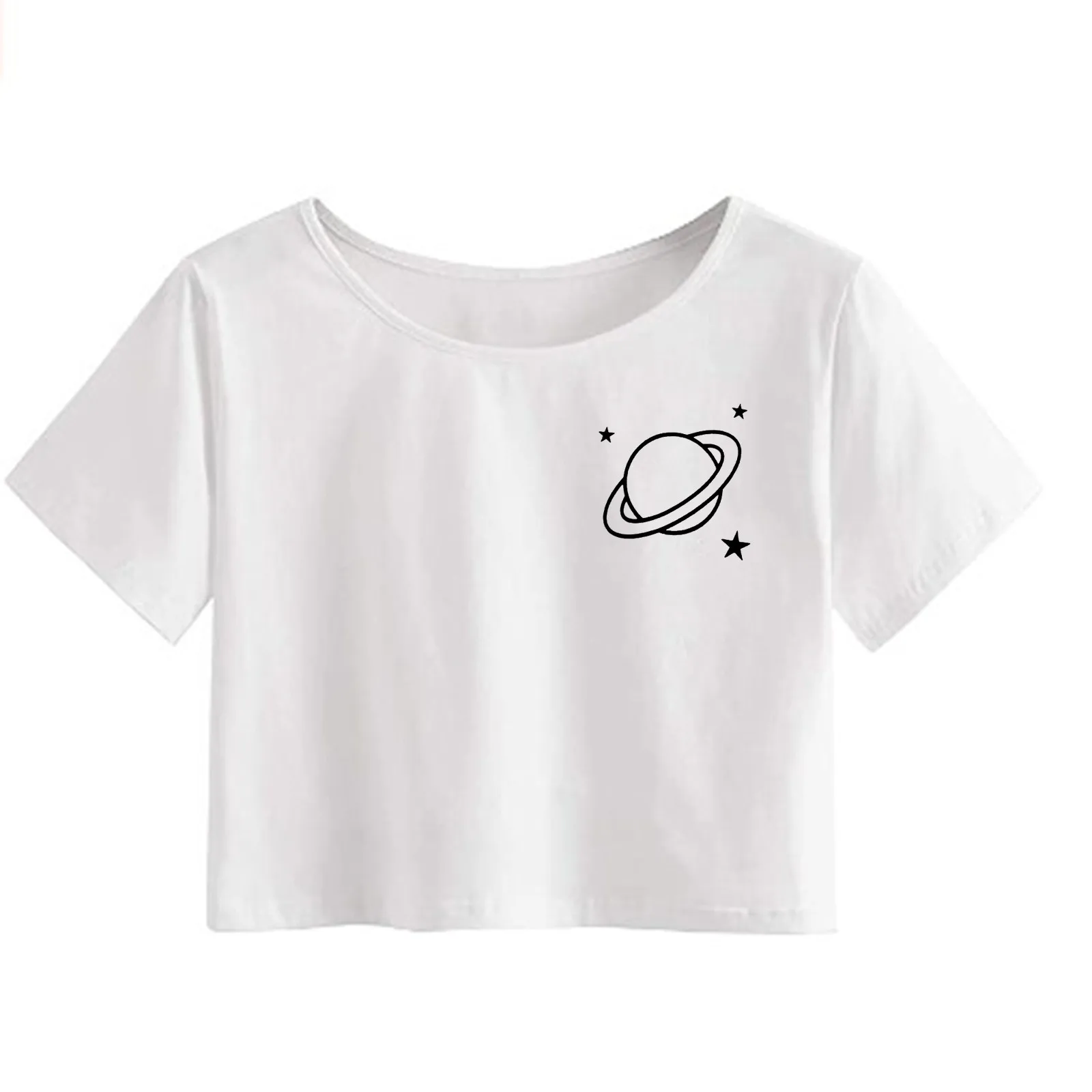 

Fashion Women's Summer Printed Short Sleeve Round-Neck T-Shirt Casual Loose Tshirt Korean Tops