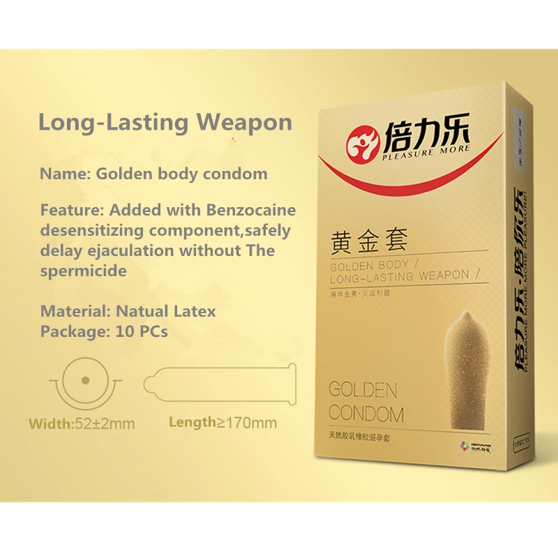Beilile 10 шт. Длительное Действие оружие нательная с презервативом Задержка