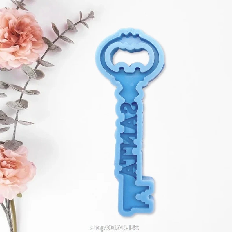 

Keychain Silicone Mould DIY Crafts Polymer Jewelry Pendant Making Tool Christmas Theme Key Shape Mold O26 20 Dropshipping