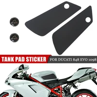 for ducati 848 evo 1098 848evo motorcycle stickers anti slip fuel tank pad side gas knee grip traction decals protector adesivo