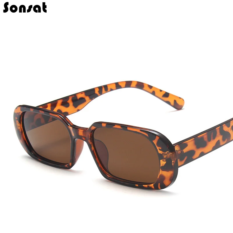 Модные прямоугольные квадратные очки Женские Ретро винтажные брендовые