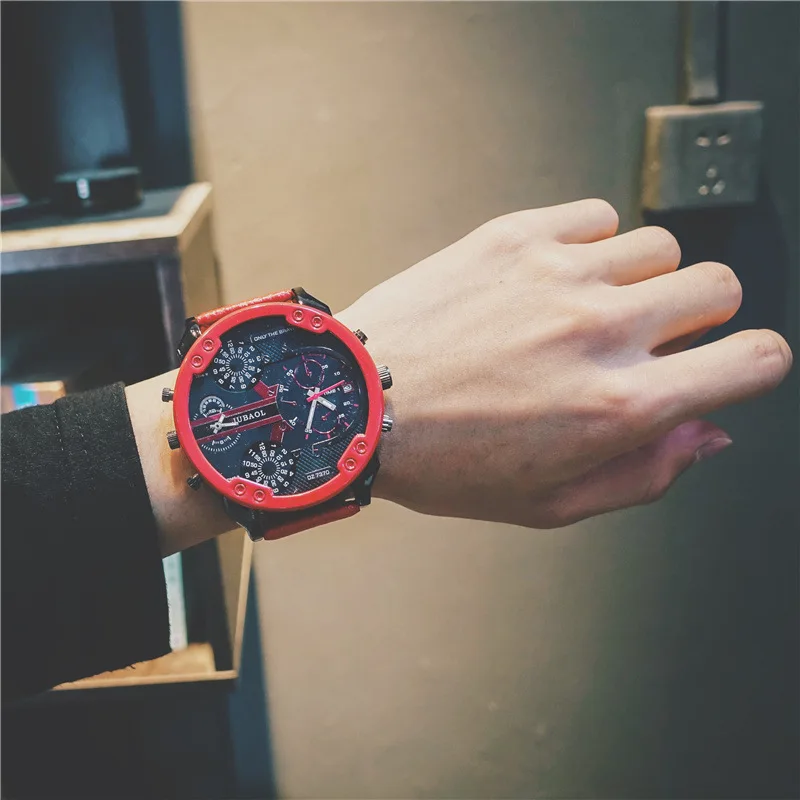 Часы наручные мужские с большим циферблатом брендовые креативные в американском