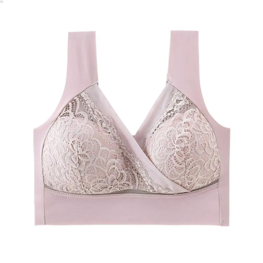 Беспроводной бюстгальтер фиксированный двойной плечевой ремень топа с полной