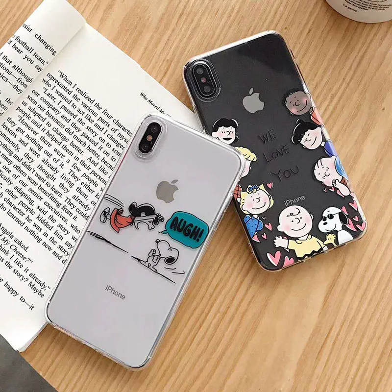 Милый чехол для телефона с арахисовым принтом Charlie dog iphone7 11 pro max мягкий прозрачный