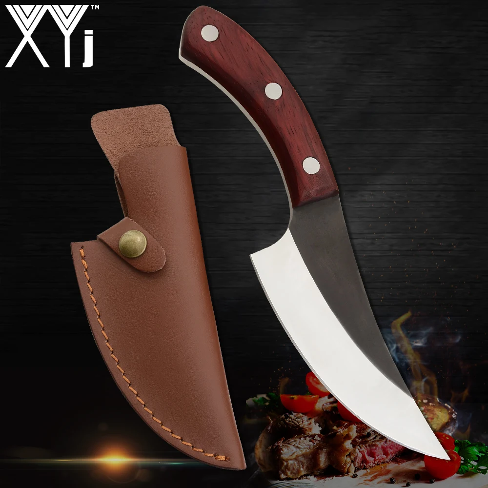 Нож сербский XYj Full Tang 5 дюйма кованый Походный нож ручной работы слайсер шеф повар