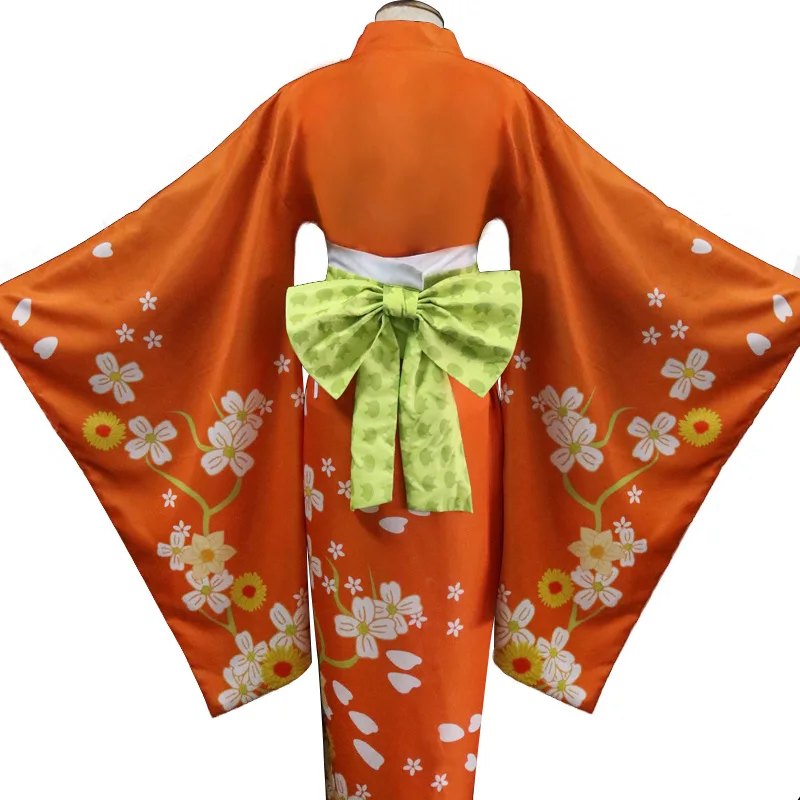 7 шт Hiyoko Saionji желтый костюм косплей парик Danganronpa до свидания танцовщица кимоно