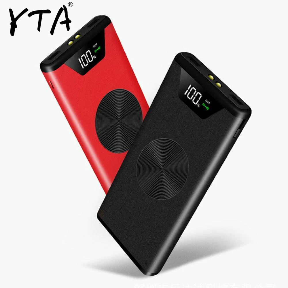 Wireless 30000mah Power Bank Charger Digital Display Universal Powerbank Moblie Power 18650 Battery for Xiaomi Iphone