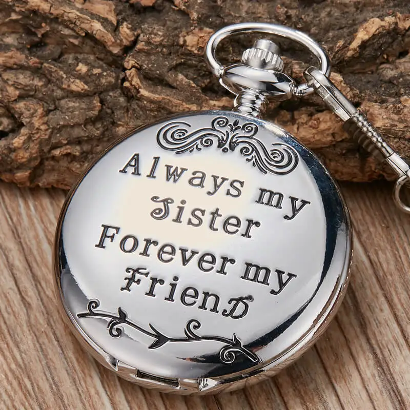 Женские карманные часы для сестер с гравировкой Друзья Навсегда кварцевые Fob