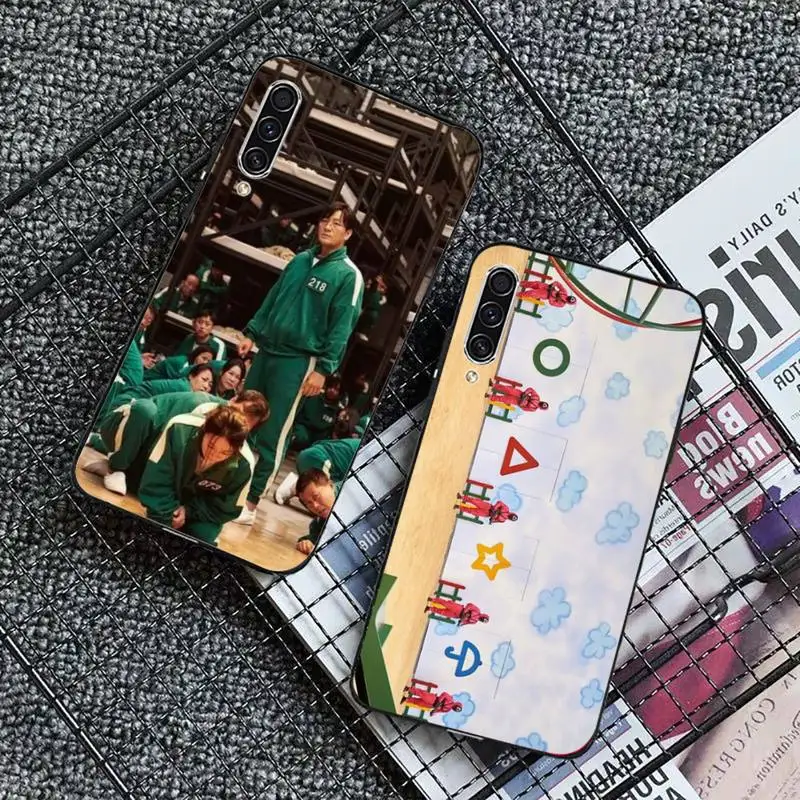 

Korean stars TV Squid Game Phone Case For Samsung galaxy S 7 8 9 10 20 edge A 6 10 20 30 50 51 52 70 note plus mobile bags