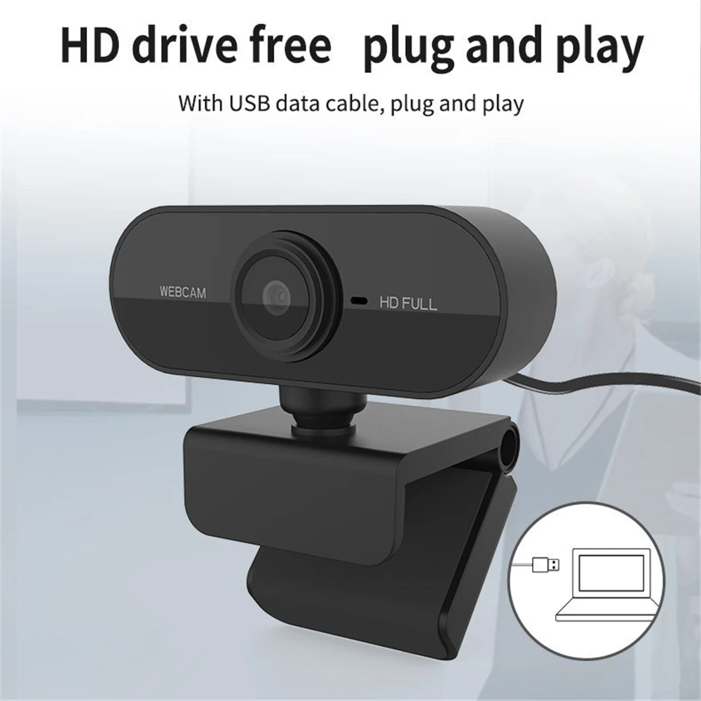 

Full HD 1080P Webcam Mini Computer PC WebCamera with Microphone Rotatable Cameras for Live Broadcast Video Conference Work