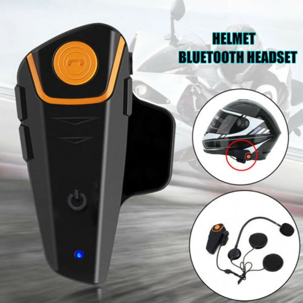 Мотоциклетные наушники 50 м стерео для шлема с микрофоном Bluetooth V4.1 + EDR