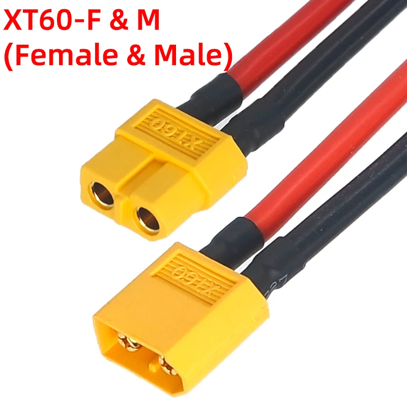 Кабельный разъем Amass XT60 штекер гнездо XT60U Покрытие оболочки 14AWG 12AWG силиконовый