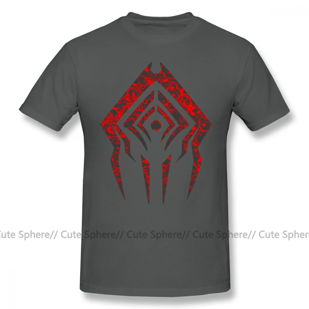 Футболка Warframe Stalker Sigil, футболка с коротким рукавом, футболка большого размера, Повседневная футболка из 100 хлопка с принтом забавного человека - Цвет: Dark Grey