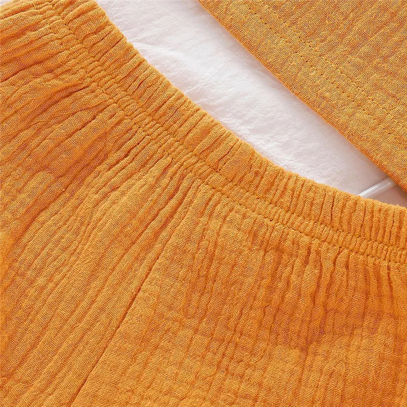 

2020 New Year Gift Toddler Kids Baby Girl Infant Clothes Solid Sleeveless T Shirt Tops Short Pants Outfits Baby Set Dropship