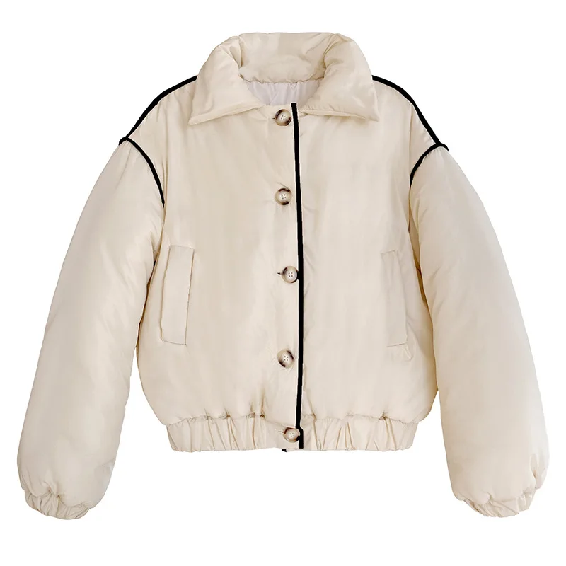 

Coat Color Contrast Cotton Padded Jacket Women's New Short Lightweight Cotton Padded Jacket Winter Cotton Padded Jacket